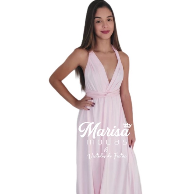 Vestido Madrinha Azul Royal Longo com brilho e fenda - Vestidos de Festas, Marisa Modas, Madrinhas, Formatura