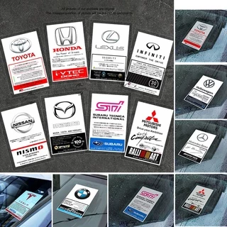 Adesivo Eletrostático Para-Brisas De Automóvel/Dianteiro/Estática/À Prova D'água Honda/Toyota/Nissan/Mitsubishi