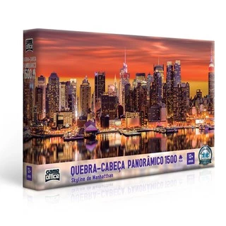 Quebra Cabeça 1500 peças - Panorâmico - Skyline de Manhattan