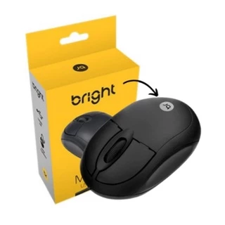 Mouse Óptico Usb Standard Plug And Play 1000 Dpi Bright – cod: 0106 Preto