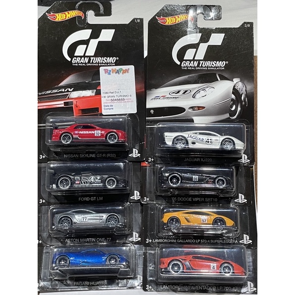 Hot Wheels Set Gran Turismo completo LACRADO com 8 peças.