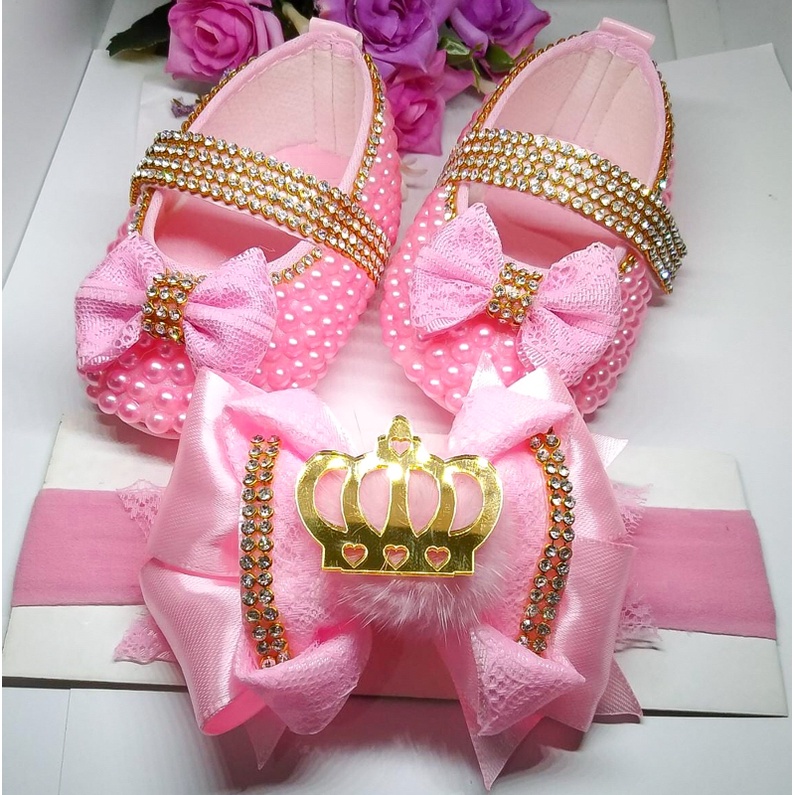 Sapatinho best sale customizado rosa