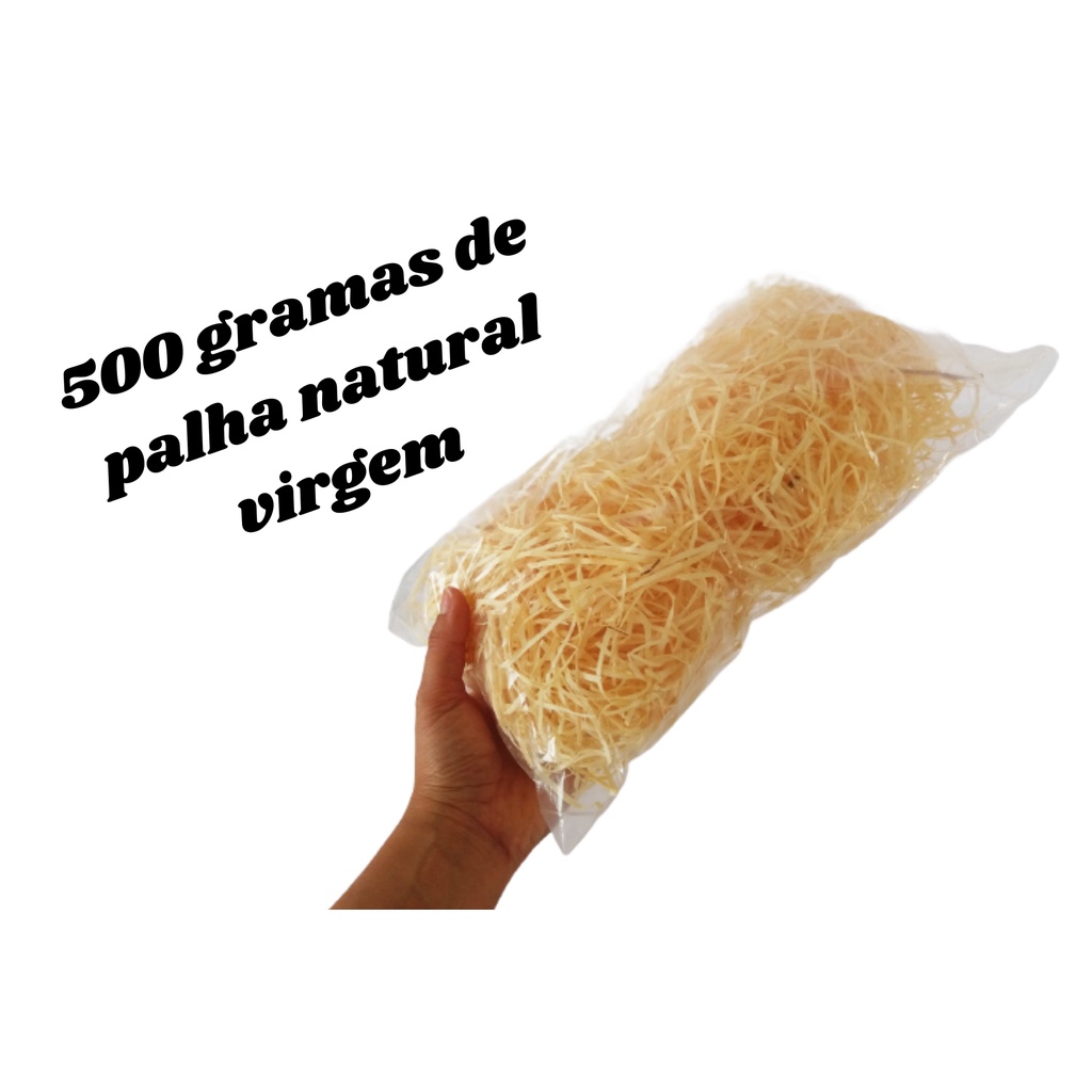 500 gramas de Palha Madeira Natural Para Cestas Decorativas e Artesanato