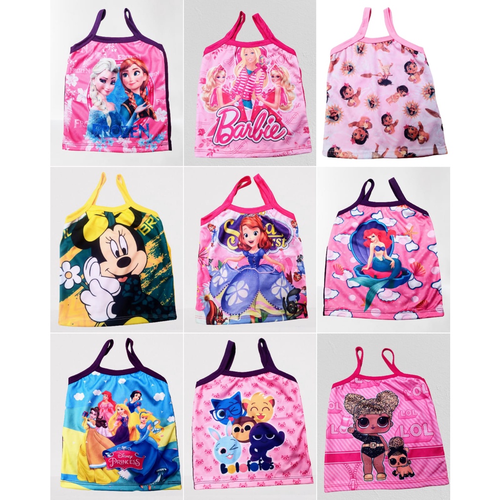 kit 5 Blusa Infantil de Personagem até 2 anos