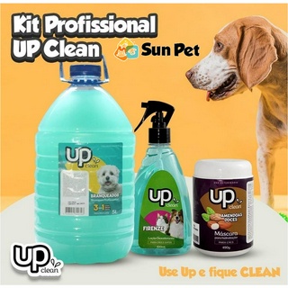 Kit Combo Profissional Pet Cães e Gatos Shampoo Branqueador 5L + Loção Firenze 500ml e Máscara de Hidratação 490g