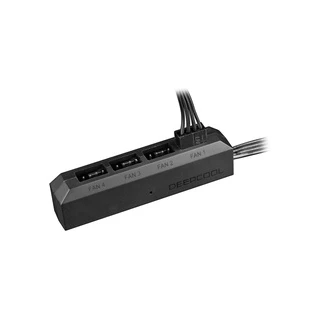 Controlador de Fan Deepcool FH-04, com 4 Saídas de 3 e 4 pinos, Função PWM, DP-F04PWM-HUB