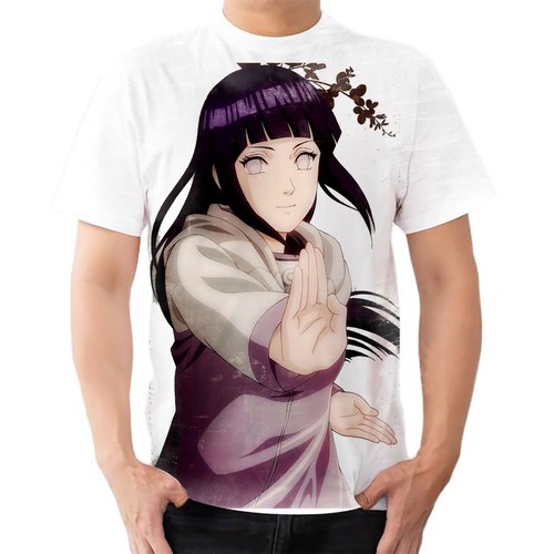 Camiseta Blusa Hinata Naruto Camisa Feminina Masculina