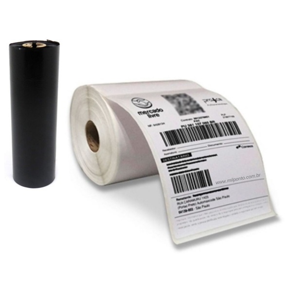 1 Rolo Etiqueta ELGIN L42 10x15 Cm + 1 Ribbon 110x74 | Shopee Brasil