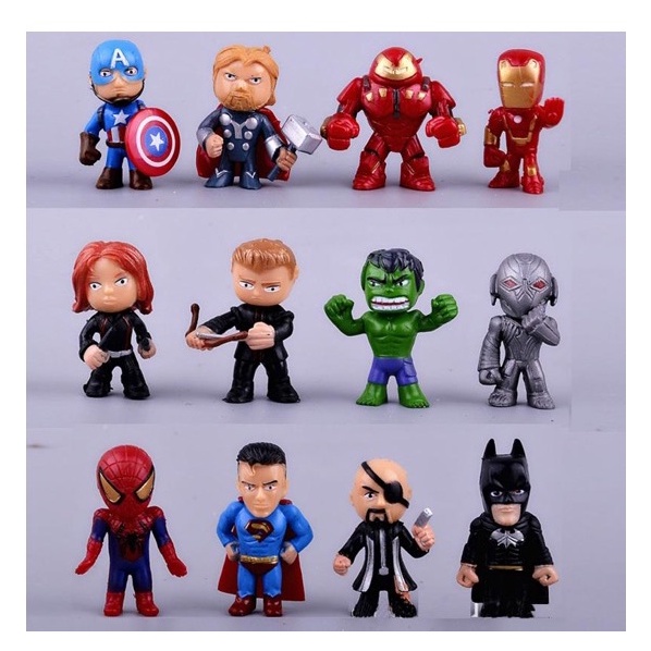 Super heróis - Miniaturas - Vingadores - 12 personagens | Shopee Brasil
