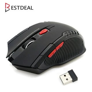 Mouse gamer sem fio de 2,4 GHz, com receptor USB, 1600DPI para computador, PC e laptop