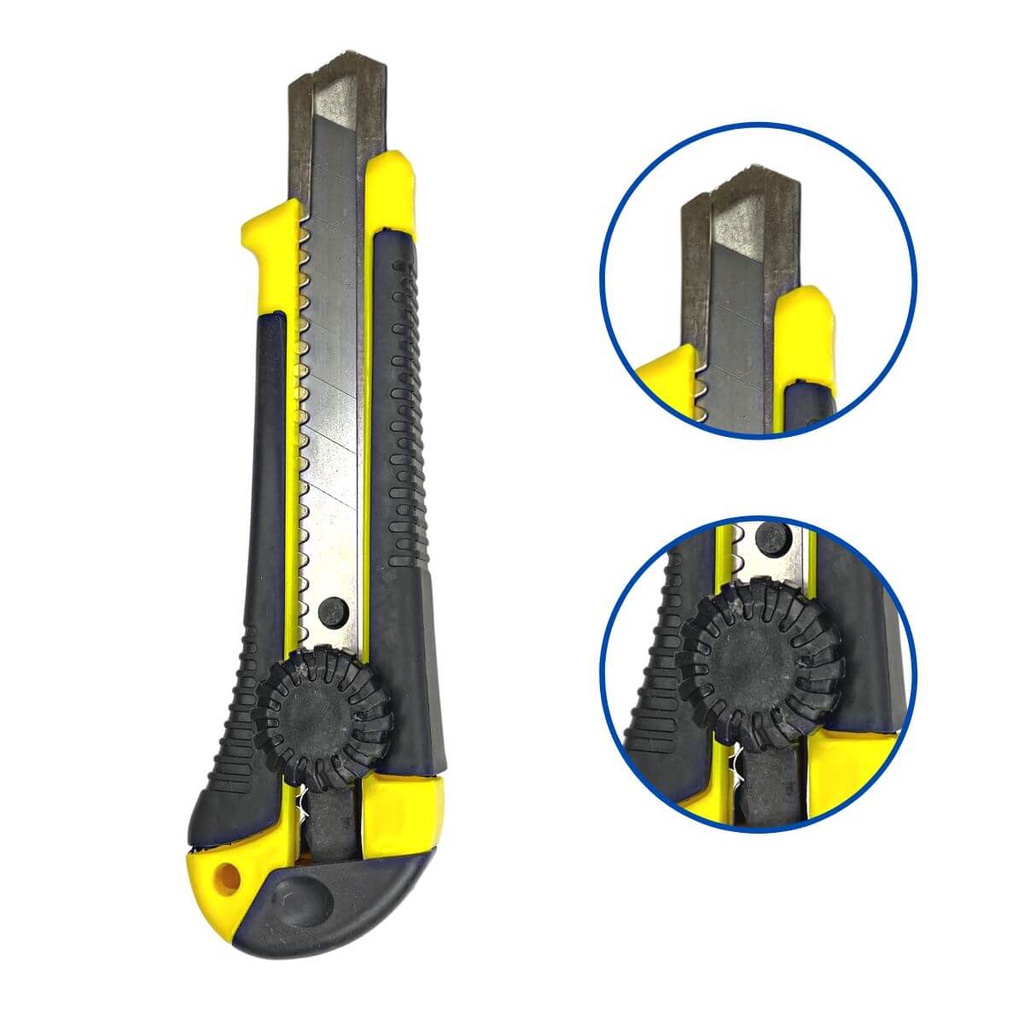 Estilete Profissional 18mm com Trava Giratória e Cabo Emborrachado ...