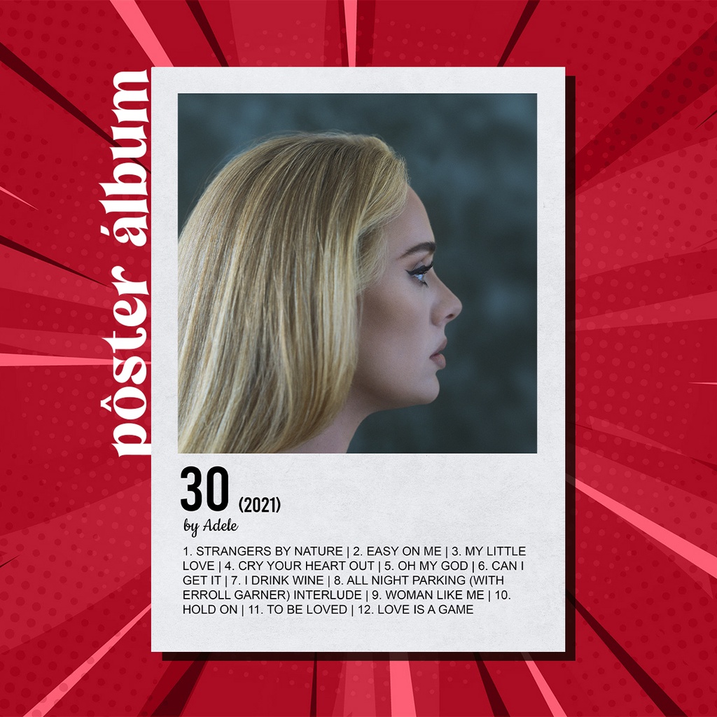  lbum p ster 30 adele shopee brasil