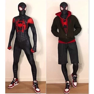 Fantasia Infantil Adulto spiderman Milhas Morales Cosplay / Fantasia De Halloween / Cosplay men boy gift