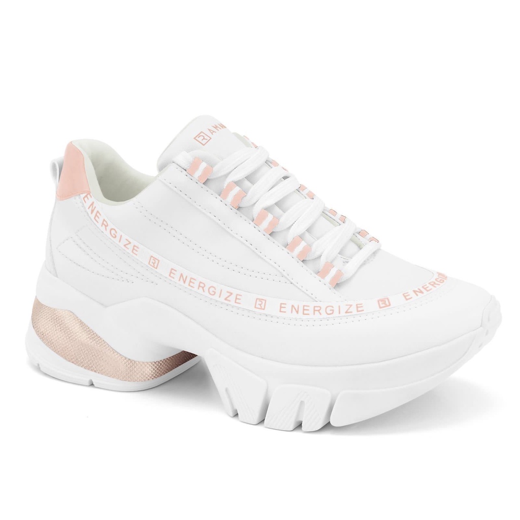 Tenis branco best sale solado alto feminino