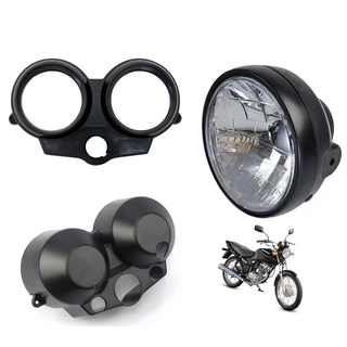 Kit Farol Carcaça Painel Inferior E Superior Honda Cg Titan Cargo Fan 125 De 2000 Ate 2008