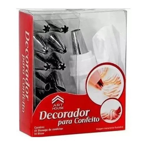 Kit Atacado 12 Jogos Confeitar Bolo Bicos + Saco + Adaptador - KB