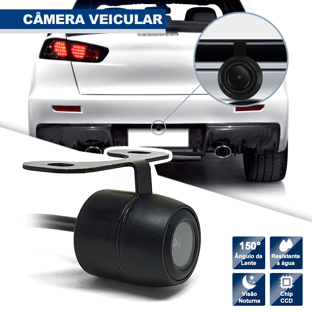 Câmera De Ré Automotivo Carro Borboleta Universal Estacionamento ...