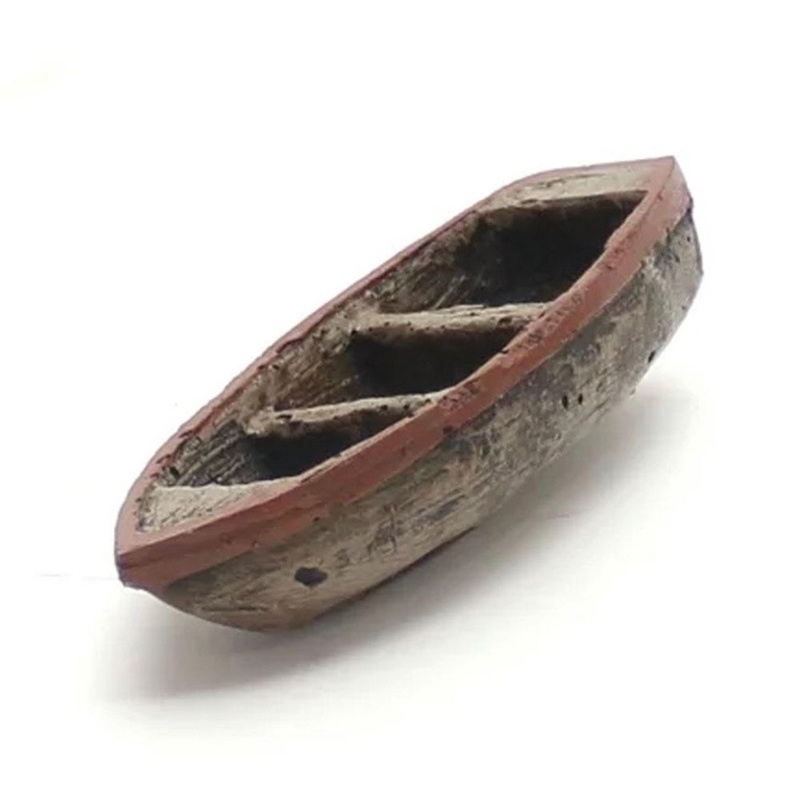 Enfeite Aquário Barco Canoa - Pequena