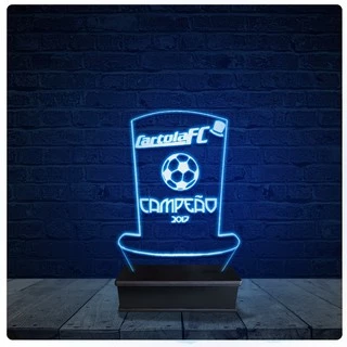 Luminária Led Acrilico AbajurTroféu personalizado Campeonato