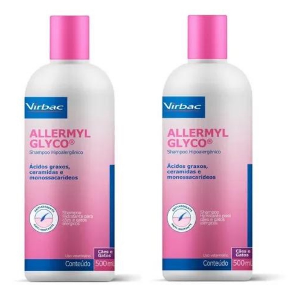 Kit 2 Allermyl Shampoo Virbac Glico 500ml Shopee Brasil
