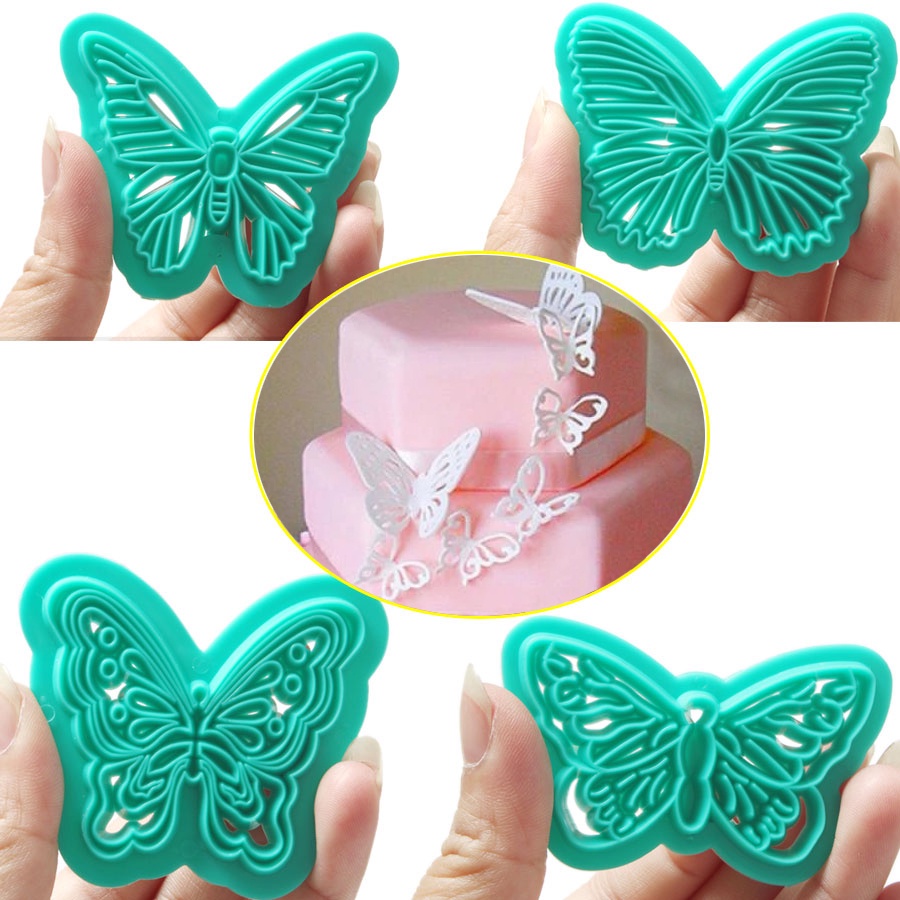 Kit Molde Marcador Borboletas Confeitaria Artesanato Pasta Americana