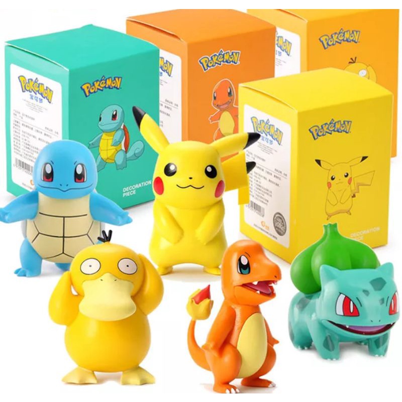 Pokemon Pikachu + Bulbasauro Kit 2 Figuras de Ação Conjunto Anime ...