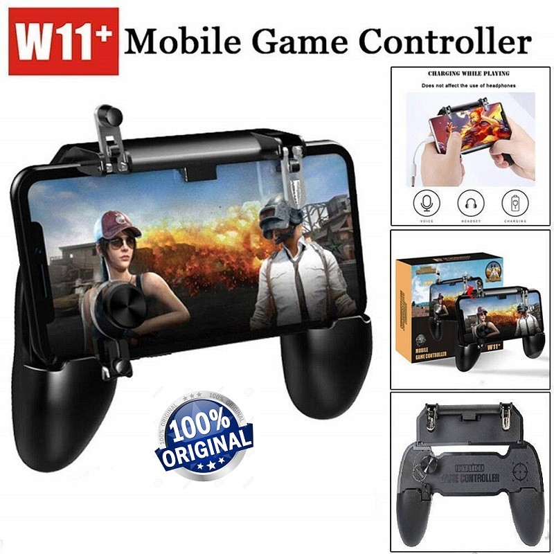 Game Pad W11 Controle com Gatilho L1r1 Analógico Para Celular Jogo