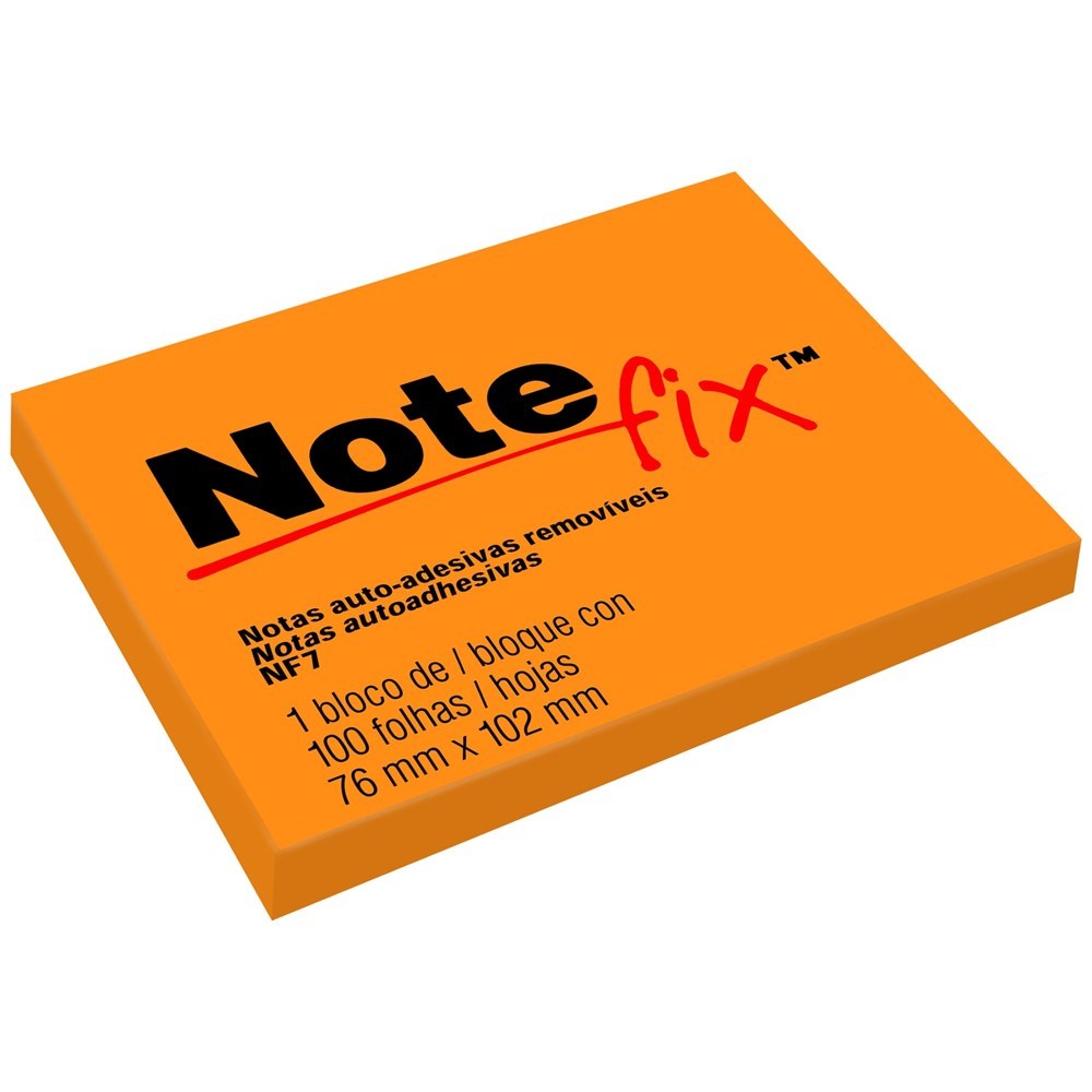 Notas auto-adesivas removíveis - 1 bloco de 100 folhas - 76mm x 102mm ...