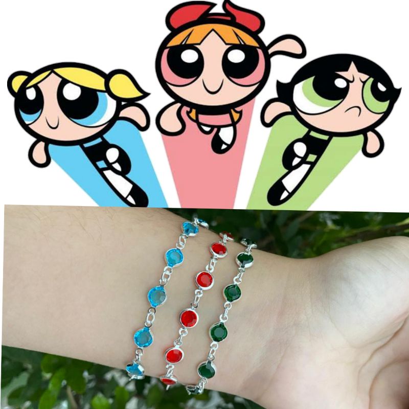 Kit Pulseiras da Meninas Super Poderosas Banhadas na Prata | Shopee Brasil