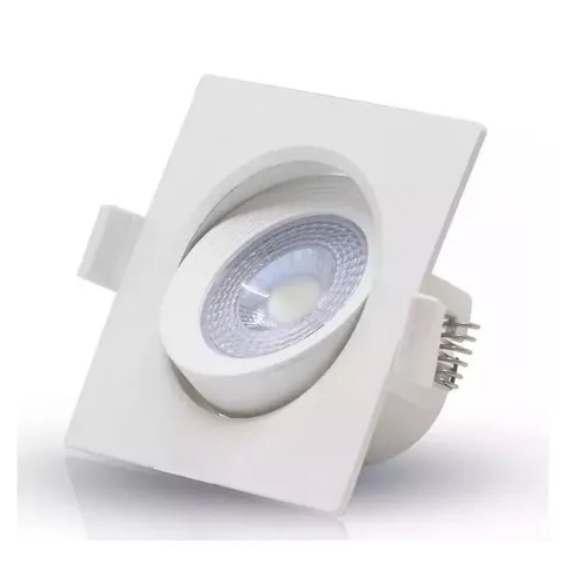 Spot Led 3w/5w/7w/9w/12w Dicróica Quadrado Direcionável Forte Branco Frio/Branco Quente