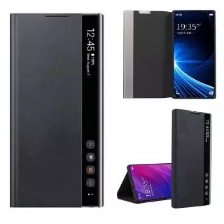 Smart View Flip Side Window Leather Case For Samsung S9 S10 S20 Plus Ultra Cover