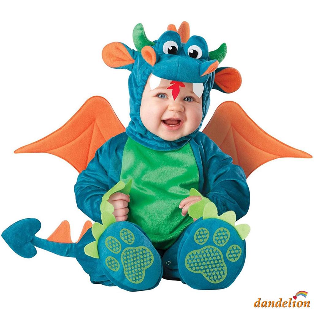 Dandelion-Baby Cosplay Romper Cartoon Dinossauro/Aparência De Lagosta Performance Animal Fantasia