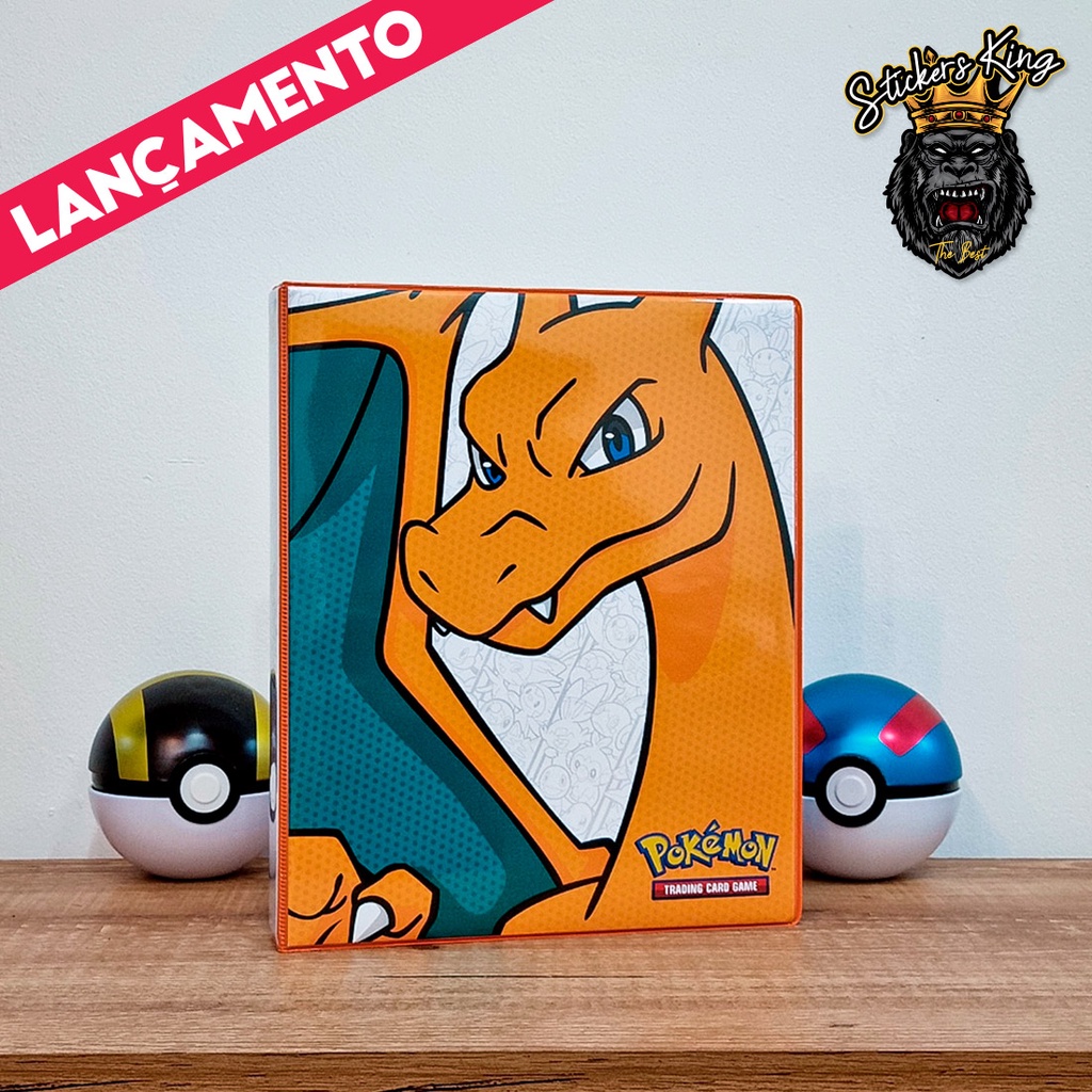 Porta 400 Cards Pokémon Charizard X E Y Estojo Case Protetor