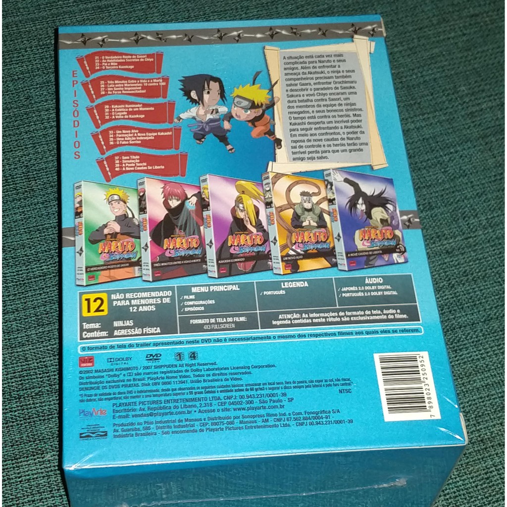 Dvd box Naruto Shippuden - Primeira Temporada - Box 2 (5 DVDs) em