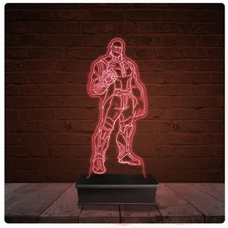 Abajur Luminária Acrílico Led - Thanos Vingadores Marvel 13