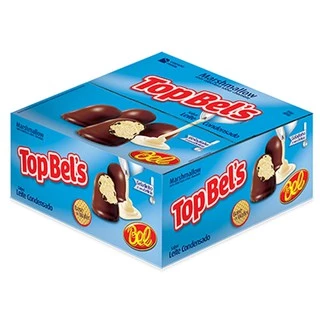 Marshmallow Com Cobertura De Chocolate Caixa C/50 Topbel- Leite Condesado