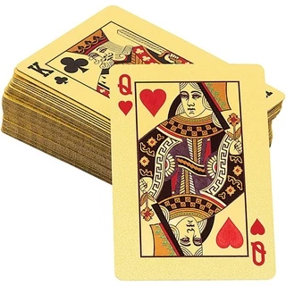 Baralho Dolar Dourado Ouro Folheado A Prova D'agua Poker Truco Cartas Jogos Para Várias Ocasiões De Festa em Oferta na Shopee