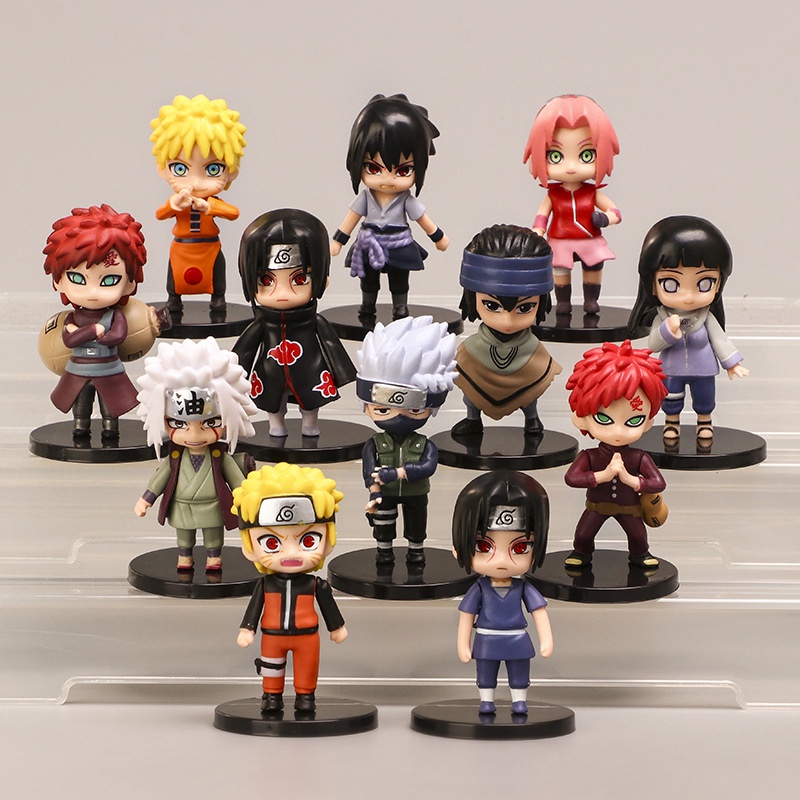 Naruto mini ação brinquedo sasuke sakura kakashi obito jiraiya tsunade  anime bonecas figuras dos desenhos animados montar blocos presente de  aniversário do miúdo - AliExpress