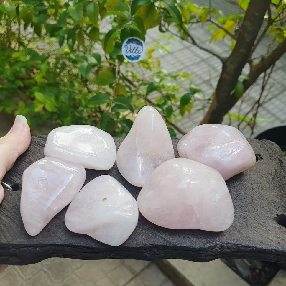 Quartzo Rosa Pedra Natural Rolada Polida | Shopee Brasil