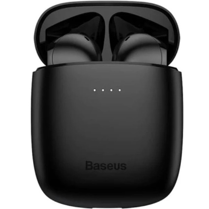 Fone de ouvido in-ear sem fio Baseus W04 preto