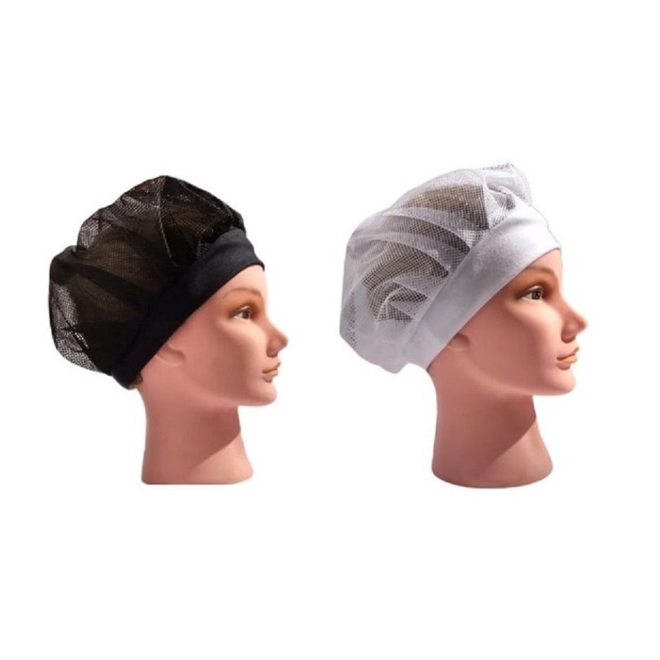 Kit 2 Touca Toquinha Toca Rede Tela Tule Com Aba de Cozinha / Gastronomia / Chef / Padaria / Cozinheira / Restaurante / Buffet / Lanchonete