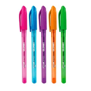 Caneta Easy Glossy Colorida Jocar Office 1.0 mm Esferográfica - Papelaria e Material Escolar