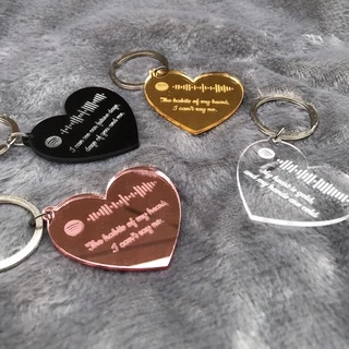 Chaveiro com código música personalizado coração envio em 2-3 dias!!