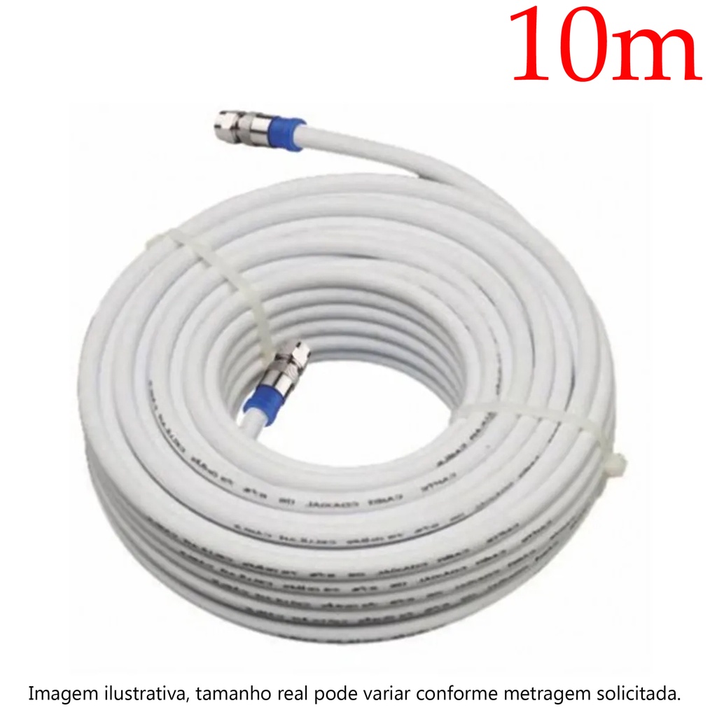 Cable Extension Coaxial Para Antena Tv Rg6 10 Metros