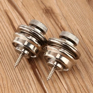 2pcs Botões De Correia De Guitarra Estilo Schaller Para Guitarra / Partes Baixo / Cabeça Redonda
