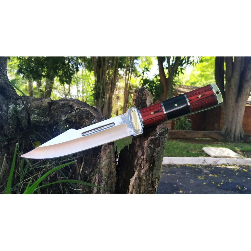 Faca Churrasco Coleção Presente Caça Aço Inox Com Bainha