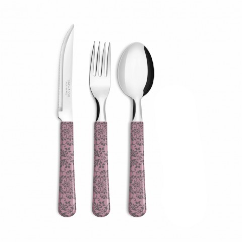 Talher Viagem OASMU - Aço Inox 8 Peças Rosa Gradient