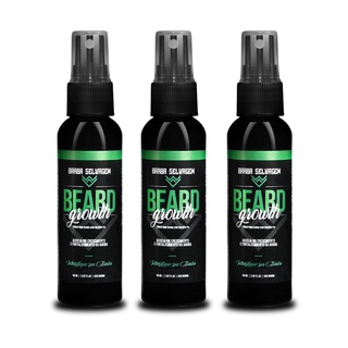Kit 3 Cresce Engrossa Barba E Cabelo Beard Growth
