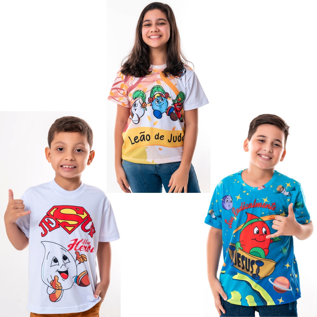 Blusa infantil hot sale evangelica