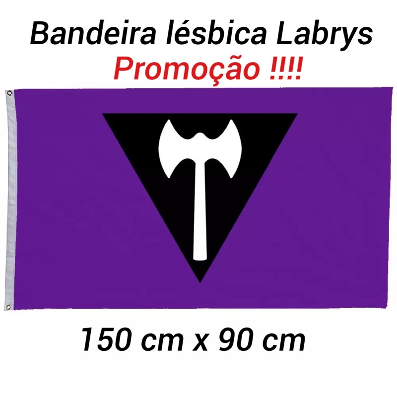 bandeira lésbica Labrys 150cmx90cm lgbt | Shopee Brasil